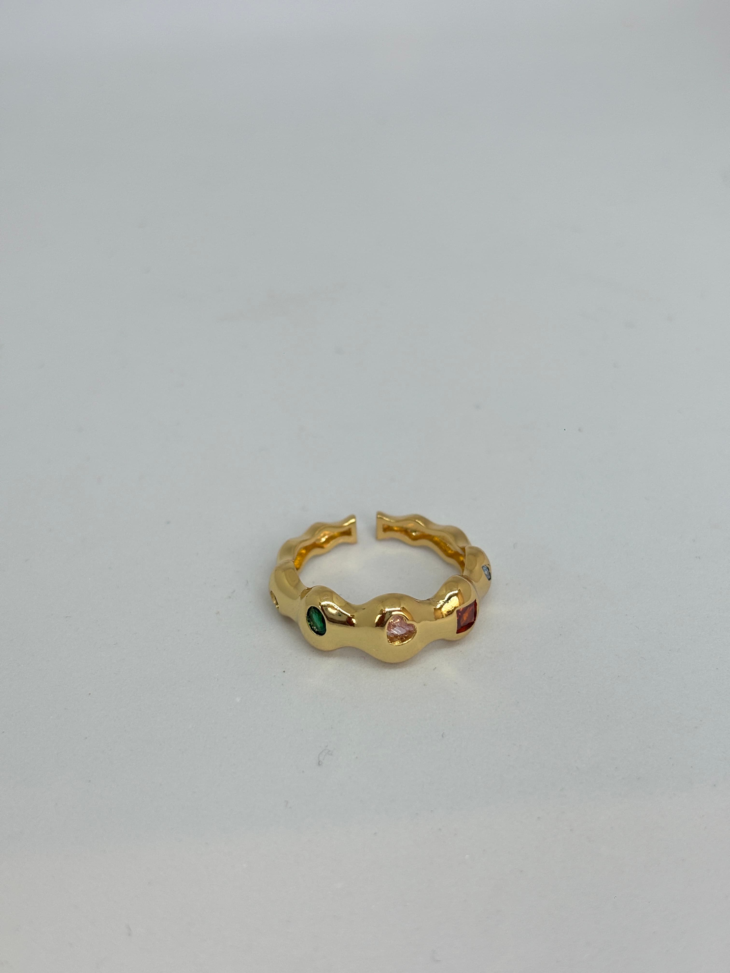 wavy multi stone band