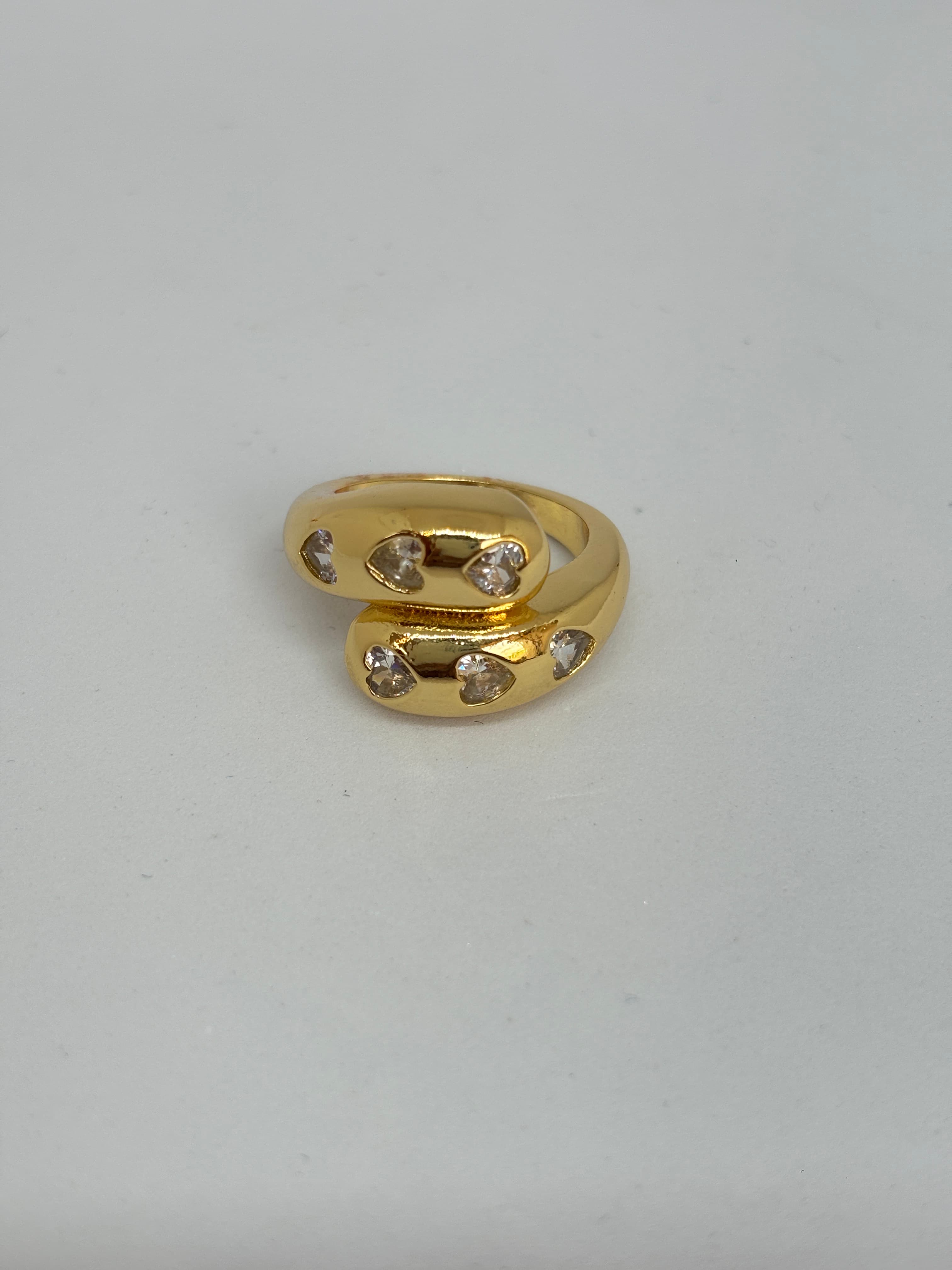 chunky heart wrap ring