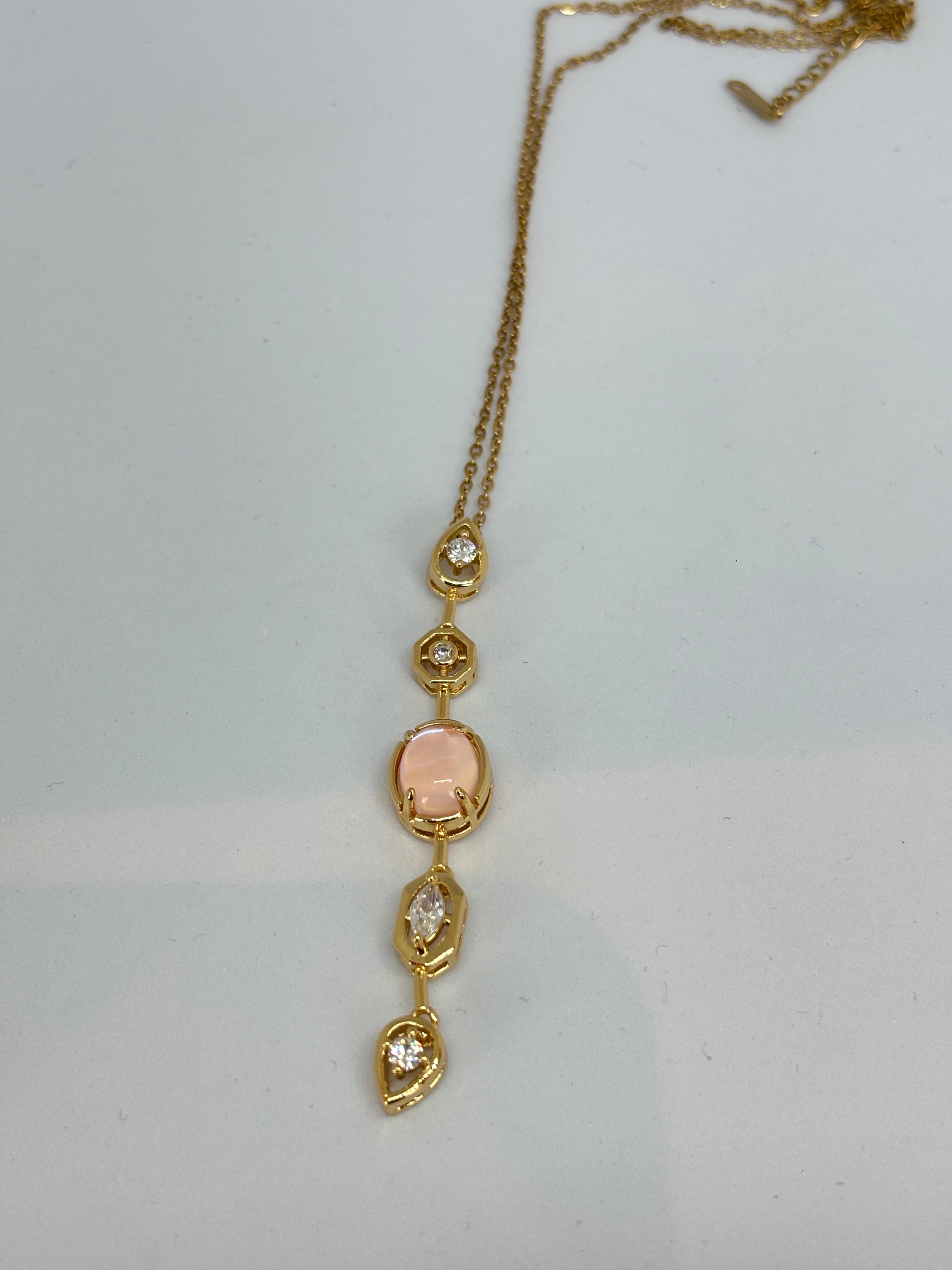 soft peach drop pendant
