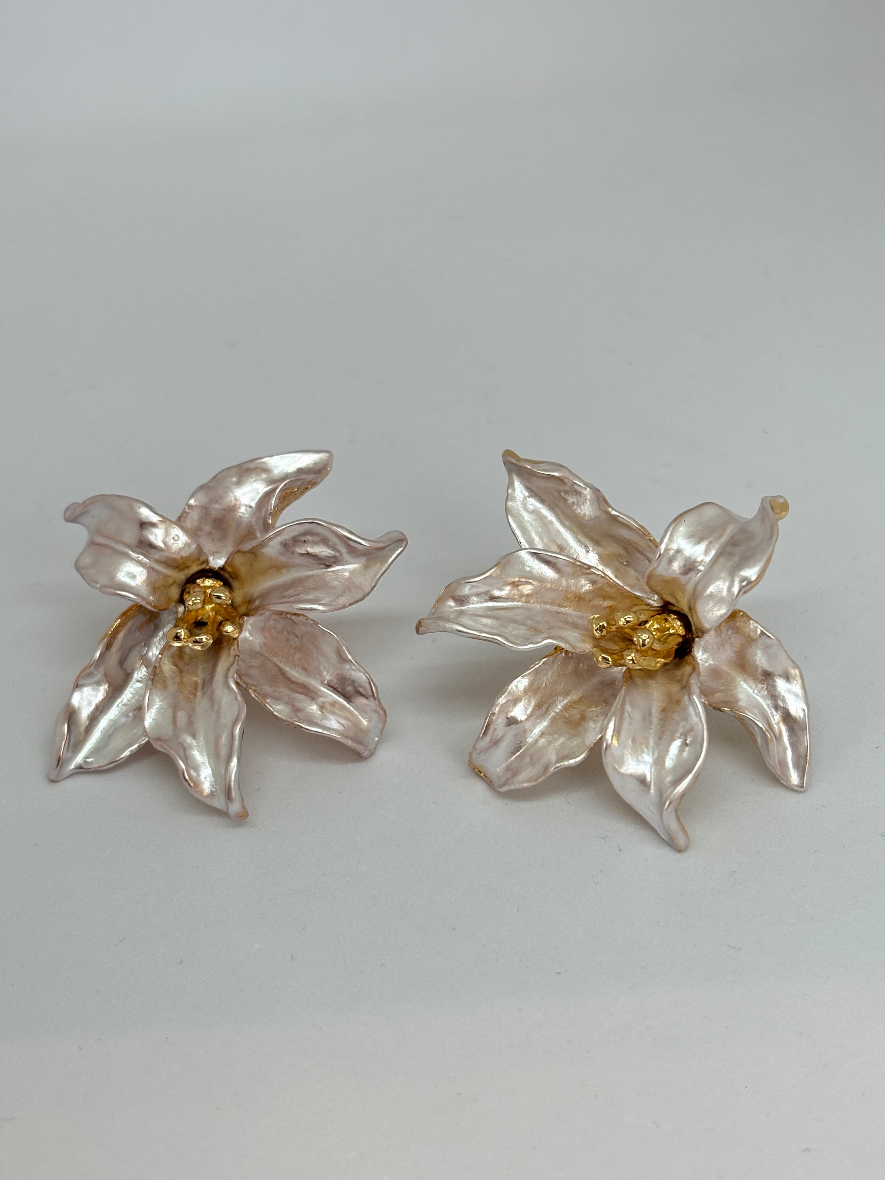 soft petal flower studs