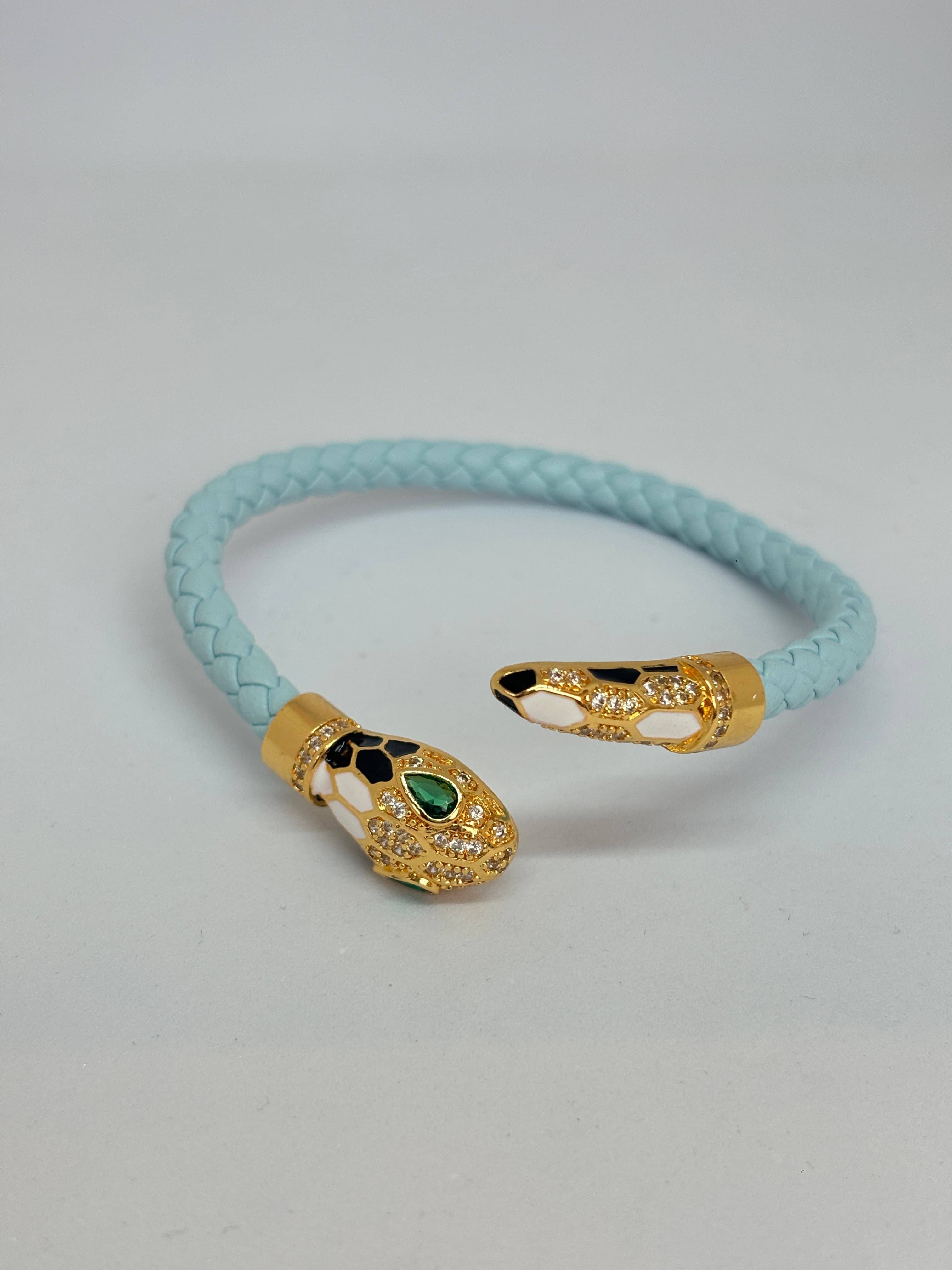 baby blue snake wrap bracelet