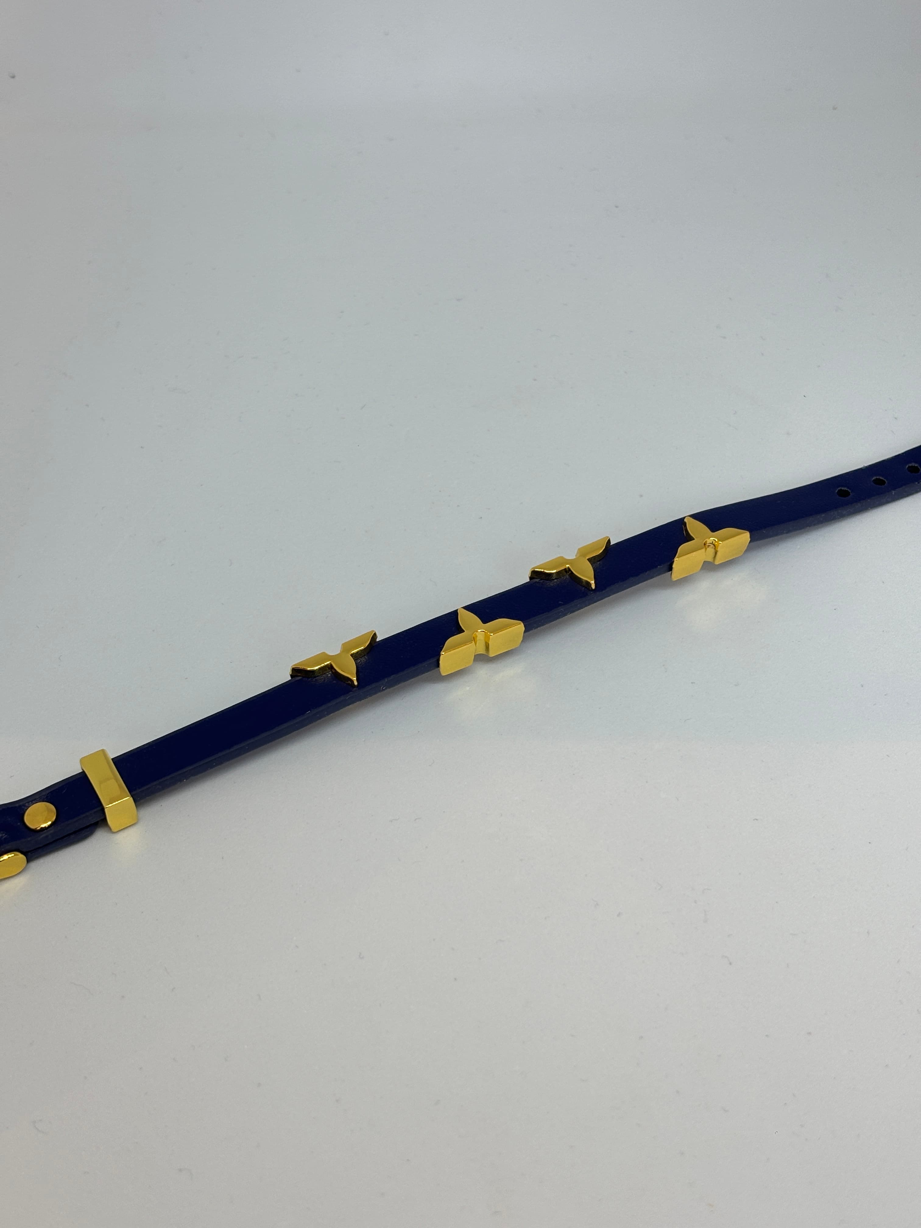 navy blue gold detail bracelet