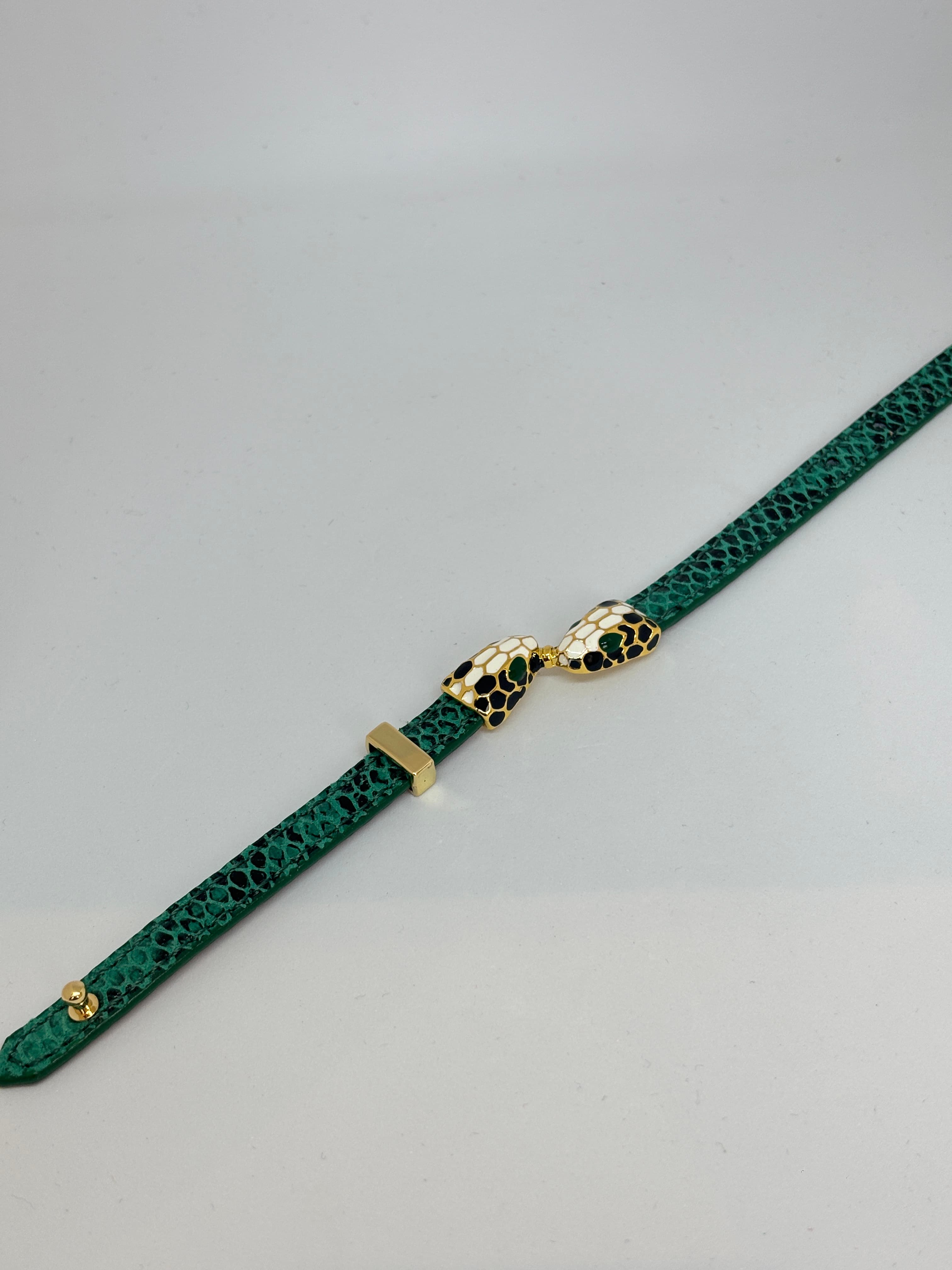 emerald snake wrap bracelet